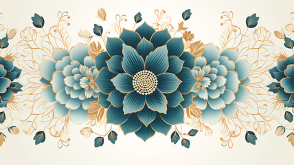 Arabesque mandala pattern design with abstract - obrazy, fototapety, plakaty