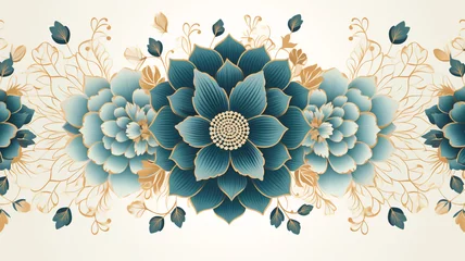Poster Arabesque mandala pattern design with abstract © Malik