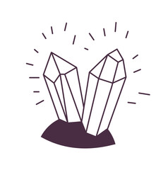 Mystic zircon crystals or moon stones, esoteric