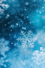 Fototapeta premium christmas background with snowflakes
