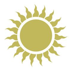 Mystic symbol or deity in occultism, sun with rays