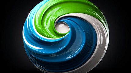 3d render of a spiral vortex