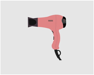 Hair drier machine vector illustration. Barber shop tools icon. Blow drier, Hair care, Hair dresser tools, Electronic machine, Saloon drier, Beauty and fashion, Technology.