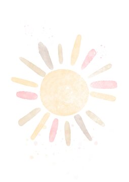 Nursery artwork of sun