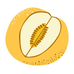 Fruit with sweet aroma, cantaloupe or honeydew