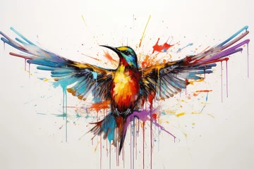Zelfklevend Fotobehang flying bird art © Tomi adi kartika