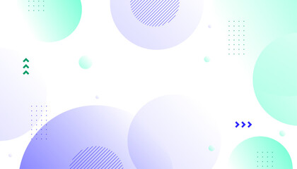 Modern background, geometric, full color, purple and green, circle pattern, memphis, abstract 