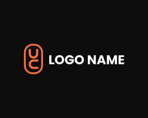 SImple UC creative logo design template
