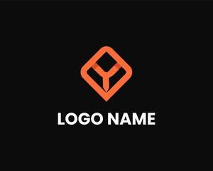 Trendy y logo design template vector