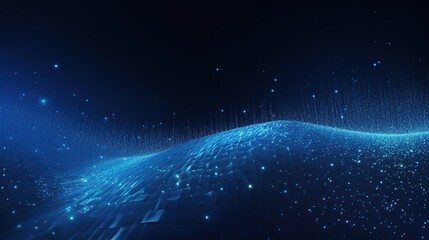 Obraz premium form of speed of light, point of light. Distributed register technology, background made of lines, circles and particles. Block chain network. Digital graphics