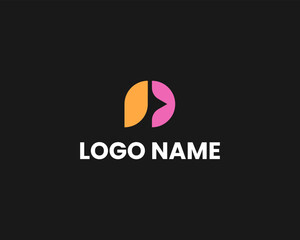 Simple letter p star modern creative logo design template - obrazy, fototapety, plakaty