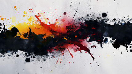 水彩画インクの背景画像_黒色
Abstract colorful black color painting illustration. Background of watercolor splashes [Generative AI] - obrazy, fototapety, plakaty