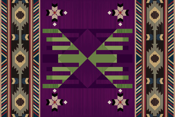 Southwest Geometric Area Rugs for Living Room-64
