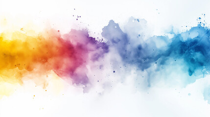 水彩画インクの背景画像_虹色・カラフル色
Abstract colorful painting illustration. Background of watercolor splashes [Generative AI] - obrazy, fototapety, plakaty