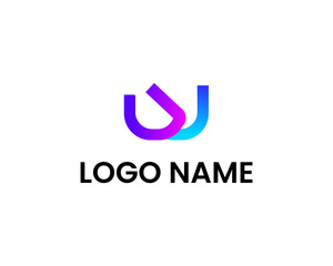 Creative Letter UD modern business logo design template