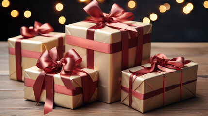 Obraz premium red gift box