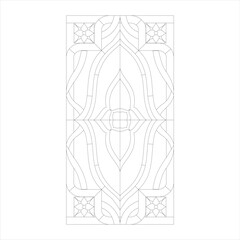 Stained glass window vector image