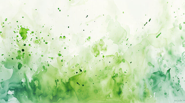 水彩画インクの背景画像_黄緑色
Abstract colorful light green color painting illustration. Background of watercolor splashes [Generative AI]