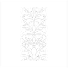 Stained glass window vector image