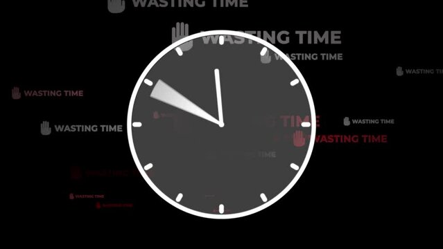 Time wasting concept, infographic representing time going quickly