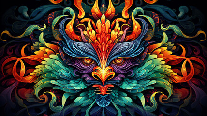 Fantastic Dragon Pattern A kaleidoscope