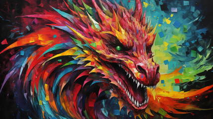 Primitivism Dragon Form A primitivism art piece