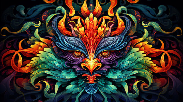 Fantastic Dragon Pattern A kaleidoscope