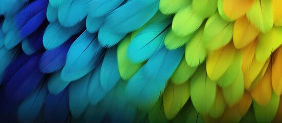 Parrot feather background for computer screen. - obrazy, fototapety, plakaty
