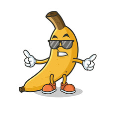 banana sticker , banana mascot sticker , banana cartoon character
