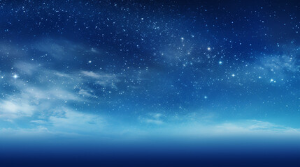 beautiful panorama blue night sky milky way and star on dark blue sky