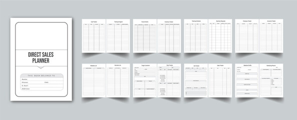 Editable Direct Sales Planner Kdp Interior printable template Design.