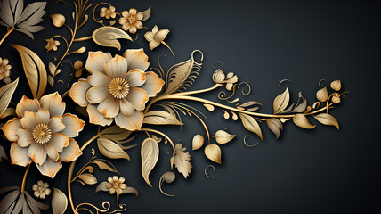 Luxury ornamental mandala design background in gold