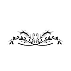 Abstract Floral Wedding Ornament 