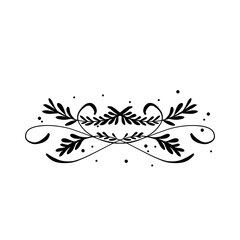 Fototapeta premium Abstract Floral Wedding Ornament 