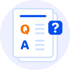 survey questions modern icon illustration