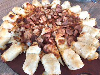 Hot tasty traditional italian pizza