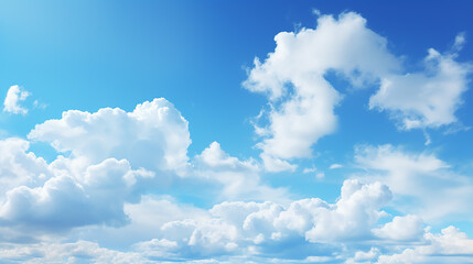 Naklejka na ściany i meble blue sky with clouds nature background