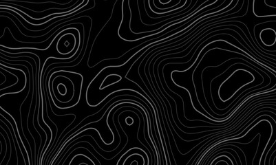 Obraz premium Topographic line contour map background. Abstract wavy topographic map and curved lines background. Abstract geographic wave grid line map.