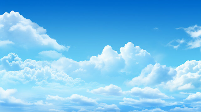blue sky with white clouds landscape background