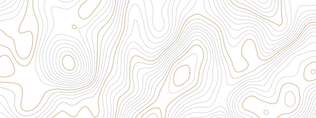 Abstract wavy topographic map. Abstract wavy and curved lines background. Abstract geometric topographic contour map background.