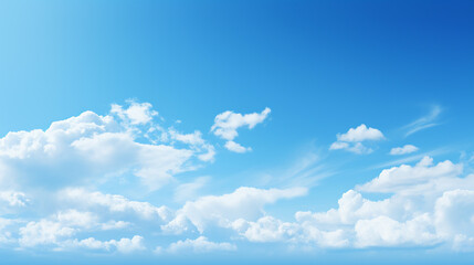 Naklejka na ściany i meble clear blue sky background with clouds
