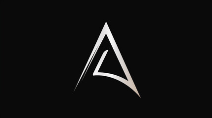 black letter A logo shaped like a sword, Generate AI.
