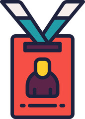 id card icon. vector filled color icon for your website, mobile, presentation, and logo design.