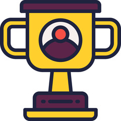 trophy icon. vector filled color icon for your website, mobile, presentation, and logo design.