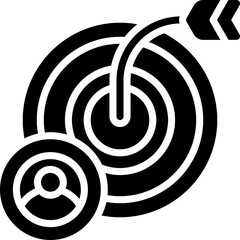 target icon. vector glyph icon for your website, mobile, presentation, and logo design.