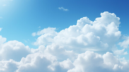 Naklejka na ściany i meble fantastic soft white clouds against blue sky