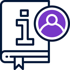 book icon. vector dual tone icon for your website, mobile, presentation, and logo design.