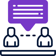 discussion icon. vector dual tone icon for your website, mobile, presentation, and logo design.