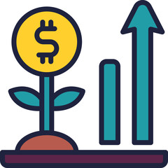investment icon. vector dual tone icon for your website, mobile, presentation, and logo design.