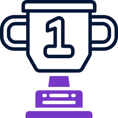 trophy icon. vector dual tone icon for your website, mobile, presentation, and logo design.